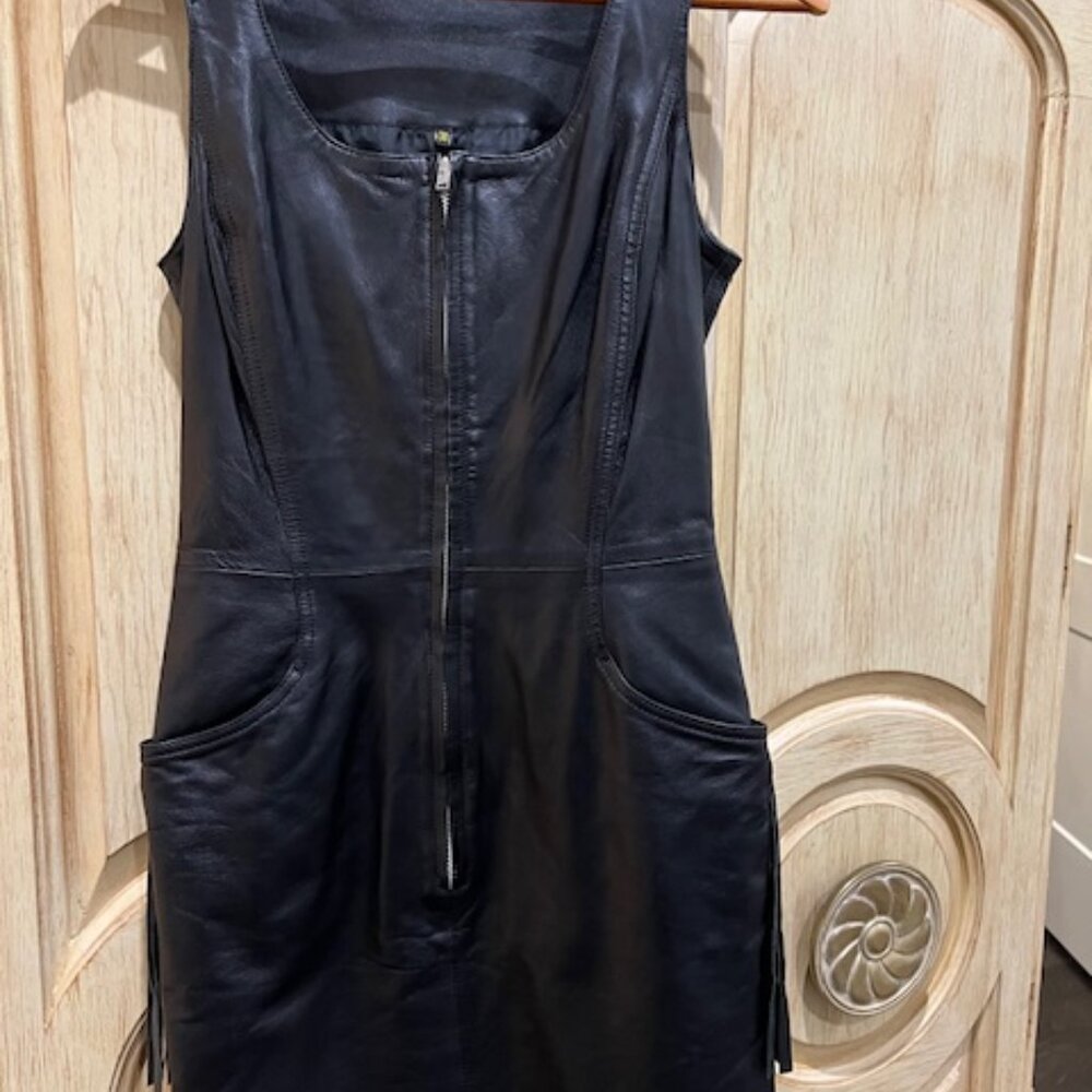 State of Claude Montana Vintage Leather Dress